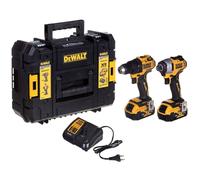Pack Dewalt DCK2061P2T perceuse à Percussion DCD708 + visseuse à choc DCD809