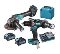 Pack 2 outils 40 V (DF001GZ + GA005GZ) + 2 batteries 4 Ah + chargeur rapide + coffret MAKPAC MAKITA DK0124G201