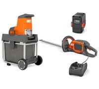 Pack 2 outils de jardin mécanisé 36V (broyeur GS340IS + taille haie 215IHD45) + batterie + chargeur HUSQVARNA K990000017