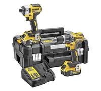 Pack Perceuse visseuse à percussion DCD796 + visseuse à chocs DCF887 (2x5AH) en coffret T-STAK - DEWALT - DCK266P2T