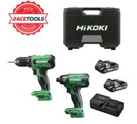 Pack 2 outils HIKOKI Perceuse + visseuse à choc 18V KCRT03 (DS18DA + WH18DA + 2 x 2Ah + UC18YKSLW0Z)