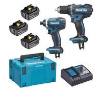 Pack perceuse visseuse 18V DDF482 + visseuse à chocs DTD152 18V (3X5AH) en coffret MAKPAC - MAKITA - DLX2127TJ1