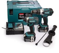 Pack 2 outils MAKITA DLX2145TJ (Perceuse DHP458Z + visseuse MAKITA DTD152Z) 18 V LXT Li-Ion (2 x 5 Ah)