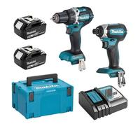 Pack 2 outils MAKITA DLX2189TJ (DTD153 + DDF484) 18 V Li-Ion (2 x 5,0 Ah)
