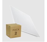 Pack 2 Panneaux LED 60x60 cm 40 W 4800 lm Solid No Flicker 4000K Blanc neutre Lot de 2