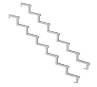 Pack 2 pièces - Limon acier galvanisé - 7 marches - H119cm-Vinuovo