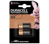 Pack 2 Piles 123 Duracell Ultra Lithium pour Appareil photo Noir
