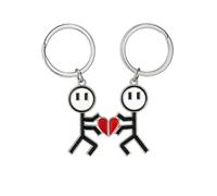 PACK 2 porte-clés pour couples ou amis. Cadeau original pour anniversaire, saint Valentin, anniversaire de mariage. Porte-clés amovibles. Porte-clés originaux. Porte-clés puzzle, cœur, doigts amusants