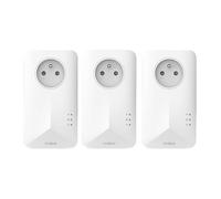 Pack 2 Prises CPL 1000 Mbps, Prise filtrée et Port Ethernet, Compat boxs Internet, Idéal Multi TV