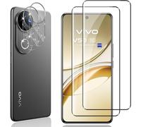 Pack 2 Protège-Écrans Verre Trempé 0,33 Mm Pour Vivo V50 / V50e 5g + 2 Protections Lentille Caméra, Dureté 9h, Hd Anti-Rayures, Anti-Traces, Compatible Coque