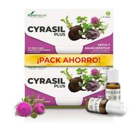 (PACK 2) Soria Natural Cyrasil Plus - Le détox le plus puissant avec radis noir, artichaut, chardon-Marie, zinc et lécithine de soja - Purifie les toxines, contrôle du poids et des liquides, 30