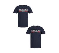 Pack 2 T-shirts Homme Logo Taille Plus Conception Imprimée JACK & JONES