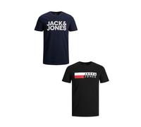 Pack 2 T-shirts Homme Logo Taille Plus Conception Imprimée JACK & JONES