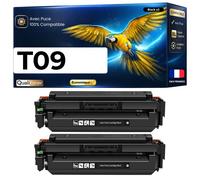 Pack 2 T09 Toners compatibles pour Canon X C1127i X C1127P Noir avec puce 7600 pages