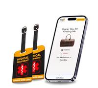 [Pack 2] tag8 Medical Equipment Smart Luggage Tag ID |Bag Tag for Respiratory Devices, CPAP, Surgical Equipment, Medical Device | Airline Compliant | SITA World Tracer Code Enabled | Gift idea