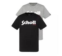 Pack 2 Tee-shirt Schott PETIT LOGO L