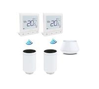 Pack 2 têtes connectées + centrale + 2 thermostats sans fil - Salus
