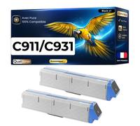Pack 2 Toner 45536416 compatible pour OKI 931 Noir Haute capacité avec puce 24000 pages