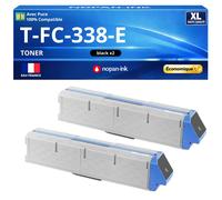 Pack 2 Toner 45536416 compatible pour OKI 931 Noir Haute capacité avec puce 24000 pages