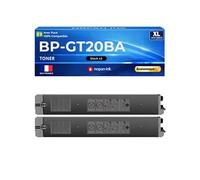 Pack 2 Toner BPGT20BA BP-GT20BA compatible pour Sharp 22 10 20 25 Noir Haute capacité avec puce 18000 pages