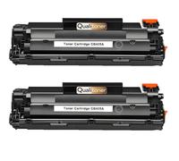 Pack 2 Toner CB435 35A CB435A CB 435A Compatible pour HP LaserJet M1120 M1132 P1102 Noir Haute capacité avec Puce 2000 Pages