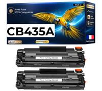Pack 2 Toner CB435 35A CB435A CB 435A Compatible pour HP LaserJet M1120 M1132 P1102 Noir Haute capacité avec Puce 2000 Pages