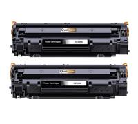Pack 2 Toner CE285A 85A CE 285A compatible pour HP LaserJet Noir Haute capacité avec puce 2000 pages