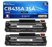 Pack 2 Toner CE285A 85A CE 285A compatible pour HP LaserJet Noir Haute capacité avec puce 2000 pages