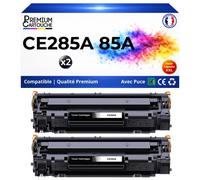 Pack 2 Toner CE285A 85A CE 285A compatible pour HP LaserJet Noir Haute capacité avec puce 2000 pages