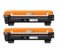 Pack 2 Toner TN-1050 TN 1050 TN1050 Compatible pour Brother DCP 1510 DCP 1512 HL 1110 HL 1112 MFC 1810 Noir Haute capacité avec Puce 1000 Pages