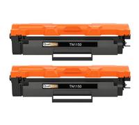 Pack 2 Toner TN1150 TN 1150 TN-1150 compatible pour Brother Noir Haute capacité avec puce 1000 pages