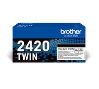 Pack 2 toners Brother TN-2420TWIN / TN2420TWIN noir XL, 2 x 3 000 pages