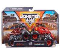 Pack 2 Vehicules Exclusif Octon8er Vs Crushstation, Die Cast 1/64 - Monster Jam Collection - Set Truck Show + Carte Animaux