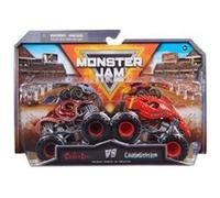 Pack 2 vehicules exclusif octon8er vs crushstation die cast 1/64 - monster jam collection - set truck show + carte animaux