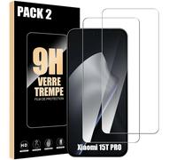Pack-2 Verre Trempé pour Xiaomi 15T Pro - Protection d'écran Transparent 9H Antichoc Anti-Rayures - E.F.Connection