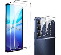 Pack 2 Vitres En Verre Trempé + 2 Protections Lentille Pour Vivo V40 Se 5g - Dureté 9h, Sans Bulles, Anti¿Rayures