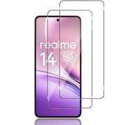 Pack 2 Vitres Trempées + Protège¿Objectif Pour Realme 14 5g / Realme 14 T ¿ Dureté 9h, Ultra Hd, Anti¿Empreintes, Compatible Coques