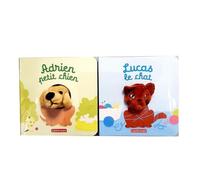 Pack 2 Volumes Mes Livres Marionnettes : Les Bêbêtes : Lucas Le Chat - Adrien Petit Chien
