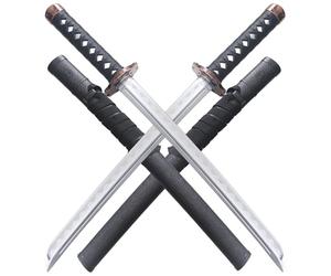 Pack 2 Wakizashis Plastique Wakizashi Argent Polypropylene Epee Poignard + Fourreau Wakizashi Japonais