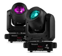 PAck 2 x BeamZ Cobra 100H Lyre LED Motorisée Beam avec Prisme Rotatif DMX - 100 Watts, Gobo fixe + roue de couleurs - Mode auto et musical - Idéal DJ, scène, club, spectacle