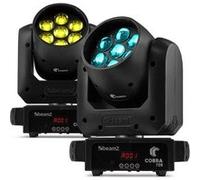 Pack 2 x BeamZ Cobra 720 - Lyre LED Motorisée Wash LED 7x20W RGBW - Zoom motorisé 6° à 60°