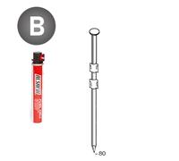 PACK 20° 3,1 X 80 LISSES - 2200 POINTES + 2 GAZ - ALSAFIX - P2031801