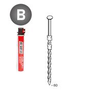 PACK 20° 3,1 X 80 TORSADÉES - 2200 POINTES + 2 GAZ - ALSAFIX - P2031803
