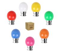 LEDKIA LIGHTING Pack 20 Ampoules LED B22 3W 240 lm G45 Monochrome Blanc