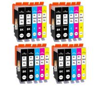 Pack 20 Cartouches d’Encre 364XL 364 XL CN684EE CB323EE CB324EE CB325EE CB322EE Compatible pour HP DeskJet OfficeJet PhotoSmart Noir Noir Photo Cyan Magenta Jaune Haute capacité avec Puce