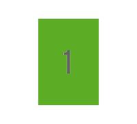 Pack 20 Feuilles (20 Unités) Étiquettes Vertes Fluorescentes Permanentes 210,0 X 297,0 Mm Apli 2881