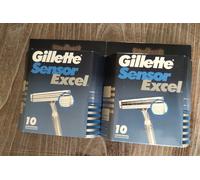 Pack 20 Lames GILLETTE SENSOR EXCEL Recharge de Rasoir Neuf ORIGINAL VINTAGE 90"