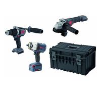 Pack 20V perceuse 125Nm-meuleuse 125mm-1 clé a chocs 1/2 2040Nm-2 batt. 5Ah - boîte de rangement - INGERSOLL RAND - 55595