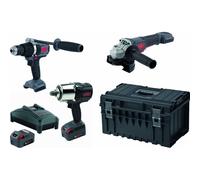 Pack 20V perceuse 125Nm-meuleuse 125mm-clé à chocs brushless 3/4' 2710Nm-2 batteries 5Ah Li-ion - INGERSOLL RAND - 55597