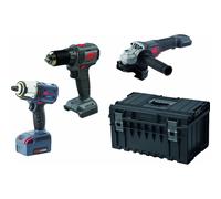 Pack 20V perceuse 50Nm-meuleuse 125mm-clé à chocs brushless 1/2' 20V 750Nm-2 batteries 2,5Ah et 5Ah Li-ion - INGERSOLL RAND - 55594